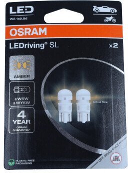 Osram OSRAM ŻARÓWKA LEDRIVING SL W5W BURSZTYNOWA LED BRAK ECE 2SZT. BLISTER