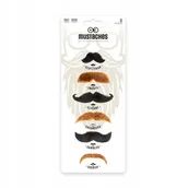 Dodatki do strojów karnawałowych - Sztuczne wąsy czarne i brązowe zestaw 6szt - miniaturka - grafika 1