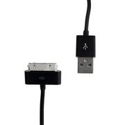 Kable USB - Whitenergy Kabel do przesyłu danych, wtyczka USB 2 0 na iPhone 4, czarny (09971) - miniaturka - grafika 1