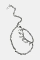 Paski - Diesel pasek DIESEL LOGO B- MULTICHARM CHAI damski kolor szary X10248.PR581 - miniaturka - grafika 1