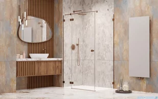 Radaway Essenza Pro Brushed Copper Kdj kabina 80x120 cm lewa szczotkowana miedź 10097080-93-01L/10098120-01-01 - Kabiny prysznicowe - miniaturka - grafika 3