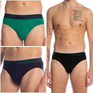 Majtki męskie - LAMA Slipy Męskie Majtki Bawełniane 3-PAK - L - miniaturka - grafika 1