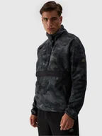 Bluzy męskie - 4F Polar ze stójką oversize męski - multikolor XXL - miniaturka - grafika 1