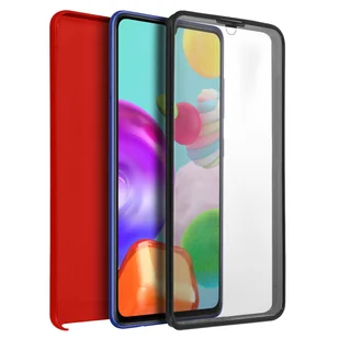 Etui 360° do Samsunga Galaxy A41 z elastycznym przodem i sztywnym tyłem — czerwone - Etui i futerały do telefonów - miniaturka - grafika 1