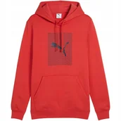 Bluzy męskie - Bluza męska Puma Ess Logo Lab Hoodie FL czerwona 684669 15 S - miniaturka - grafika 1