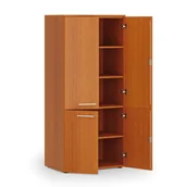 Szafy biurowe - Szafa biurowa pół-drzwi PRIMO WOOD, 1781 x 800 x 500 mm, czereśnia - miniaturka - grafika 1