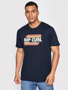 Koszulki męskie - Rip Curl T-Shirt Yeh Mumma CTEXP9 Granatowy Standard Fit - grafika 1