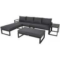 Meble ogrodowe - HOME & GARDEN Narożnik ogrodowy aluminiowy Mediolan Grey / Grey Melange 130239 - miniaturka - grafika 1