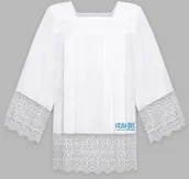 Szaty liturgiczne - Komża kapłańska z gipiurą 20 cm - IHS - miniaturka - grafika 1