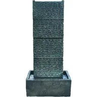 Fontanny ogrodowe - Fontanna wewnętrzna ok. 85 cm z oświetleniem LED Wodospad w kształcie fali do salonu, tarasu i balkonu - miniaturka - grafika 1