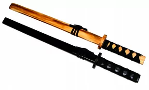 BEZPIECZNY Drewniany Miecz Rekwizyt Dla Rycerza 55 cm KATANA SAMURAJ - Zabawki i gry sportowe - miniaturka - grafika 1