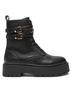 Botki damskie - TWINSET Trapery 242TCP062 Czarny - miniaturka - grafika 1