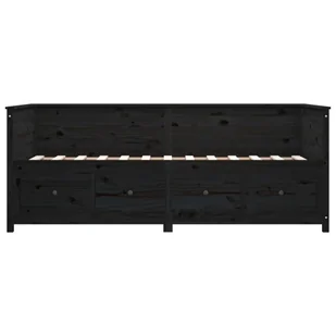 Lumarko Łóżko dzienne, czarne, 90x200 cm, lite drewno sosnowe - Łóżka - miniaturka - grafika 9