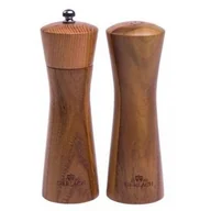 Młynki do soli i pieprzu - Gerlach Solniczka i młynek do pieprzu GERLACH Natur, drewno teak - miniaturka - grafika 1