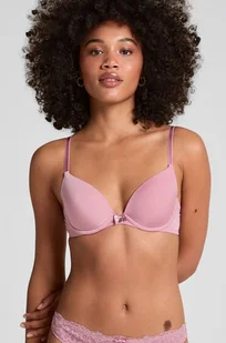 Hunkemöller Biustonosz usztywniany z fiszbinami Plunge Różowy - Biustonosze - miniaturka - grafika 1