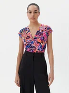 Bluzki damskie - Morgan Bluzka 251-DPLAYA Kolorowy Regular Fit - miniaturka - grafika 1