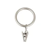 Akcesoria do wystroju okien - Kółka z żabką satyna nikiel 25 mm 10 sztuk Bojanek - miniaturka - grafika 1