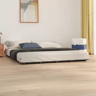 Łóżka - Rama łóżka, szara, 180x200 cm, lite drewno sosnowe Lumarko - miniaturka - grafika 1