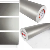 Okleiny - Folia Samoprzylepna Srebrna Matowa Okleina Ozdobna Na Meble Diy 100mx50cm - miniaturka - grafika 1