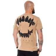 Koszulki sportowe męskie - Octagon T-Shirt Koszulka Zęby Beżowa - miniaturka - grafika 1