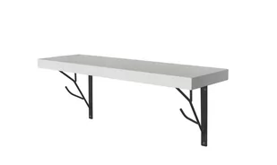 Półka ścienna MDF TREE biała 60 cm dekoracyjna do sypialni salonu - Półki do salonu - miniaturka - grafika 1