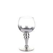 Świeczniki - Świecznik kielich srebrny Przydymione Szkło h20 cm - miniaturka - grafika 1