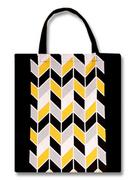 Torby i wózki na zakupy - Torba bawełniana Geometric Yellow + czarny - miniaturka - grafika 1