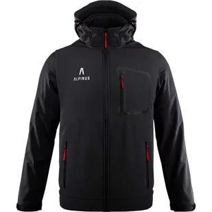 Kurtka męska Softshell Alpinus Stenshuvud czarna BR43371 - Kurtki męskie - miniaturka - grafika 1