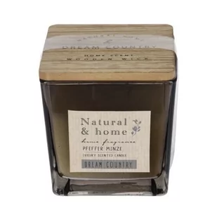 Świeca zapachowa z pokrywką Peppermint, 10 x 10 x 10 cm - Świece - miniaturka - grafika 1