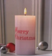 Świece - Świeca LED świeczka LED z prawdziwego wosku CHOINKA 7.5 x 18 cm - miniaturka - grafika 1