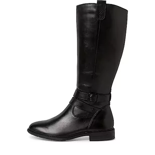 Tamaris Comfort Damskie buty 8-85503-41, skórzane, Comfort Fit, wymienna wkładka, klasyczne, długie kozaki do kolan, czarny, 38 EU Weit - Kozaki damskie - miniaturka - grafika 1
