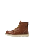 Półbuty męskie - Bestseller A/S Męskie buty sznurowane Jfwaldgate Moc Leather Boot Sn, koniak, 44 EU - miniaturka - grafika 1