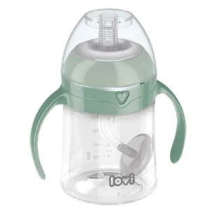Pierwszy kubek z obciążoną słomką LOVI 150 ml Green - Kubki dla dzieci - miniaturka - grafika 1