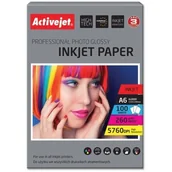 Papier do drukarek - ActiveJet AP6-260GR100 Papier fotograficzny błyszczący żywicą powlekany A6 100 260g EX - miniaturka - grafika 1