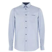 Koszule męskie - Niebieska geo koszula Pierre Cardin, Rozmiar XL - miniaturka - grafika 1