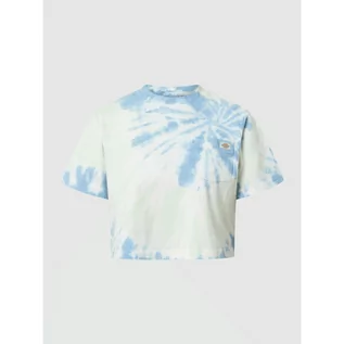 Koszulki i topy damskie - T-shirt o pudełkowym kroju z efektem batiku model Seatac - Dickies - grafika 1