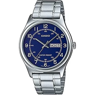 Zegarek Casio Elegancki zegarek MTP-V006D-2B, niebieski, Klasyczny - Zegarki męskie - miniaturka - grafika 1