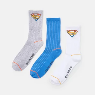 Skarpetki męskie - Sinsay - Skarpetki Superman 3 pack - Wielobarwny - grafika 1