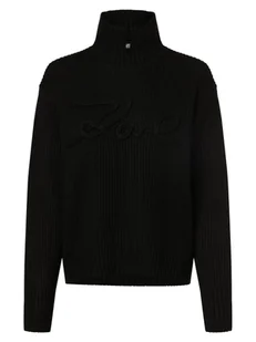 KARL LAGERFELD Sweter damski Kobiety Wełna czarny jednolity, S - Swetry damskie - miniaturka - grafika 1