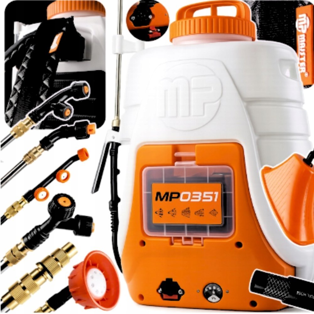 Zestaw OPRYSKIWACZ akumulatorowy CIŚNIENIOWY elektryczny ogrodowy 18L DUŻY