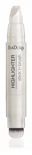 IsaDora Highlighter Stick'N Brush Frosty Glow - Rozświetlacze do twarzy i ciała - miniaturka - grafika 1