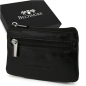 Etui na dokumenty i karty - Czarne skórzane etui na klucze z pudełkiem Beltimore E44 czarny - miniaturka - grafika 1