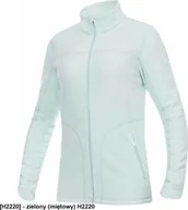 Bluzy damskie - Ardon ARDON JOFLEX - Damska bluza polarowa stójka 2 kieszenie ozdobne płaskie ozdobne 100% poliester fleece, 280 g/m2 - zielony miętowy H2220 3XL - miniaturka - grafika 1