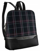 Plecaki - Miejski plecak damski z frontem w kratę, skóra ekologiczna  David Jones - miniaturka - grafika 1