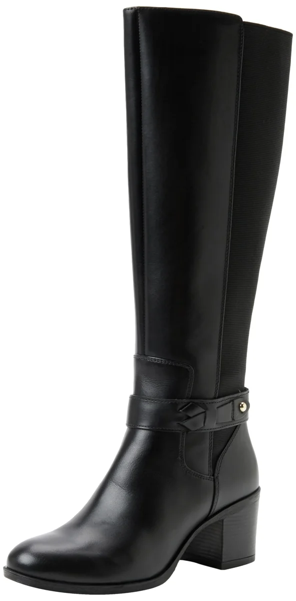 Geox Damskie buty D New Asheel Ankle Boot, czarny, 38 EU