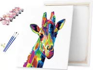 Malowanie po numerach - Malowanie po numerach Kolorowa Żyrafa 40x50cm / beliart - miniaturka - grafika 1