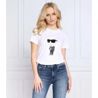 Koszulki i topy damskie - Karl Lagerfeld T-shirt ikonik 2.0 Regular Fit - miniaturka - grafika 1