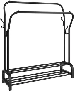 Wieszak czarny z półkami M6-G47 - Wieszaki i stojaki Wieszak czarny z półkami M6-G47 - Wieszaki i stojaki - miniaturka - grafika 1