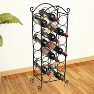 Stojaki na wino - vidaXL vidaXL Stojak na wino, metalowy - miniaturka - grafika 1