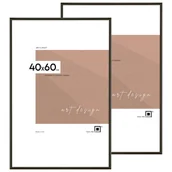Ramki na zdjęcia - Zestaw 2 czarnych aluminiowych ramek Royall 2 40x60 cm - miniaturka - grafika 1
